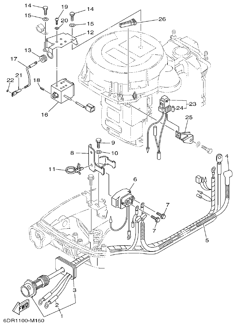 Yamaha 9JMH, 9JE ELECTRICAL 2 parts diagram